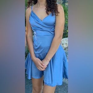 Satin Mini Ruched Dress